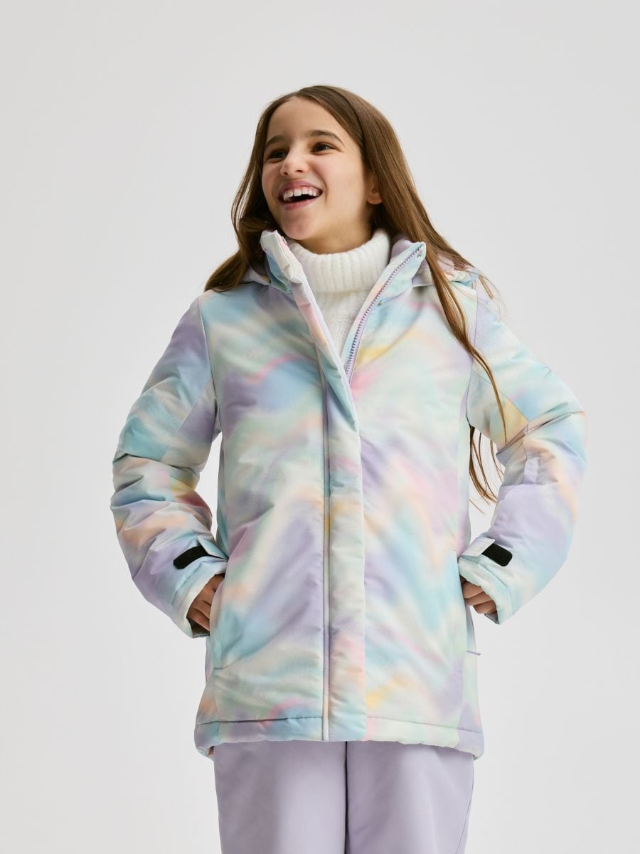 Bélelt dzseki kapucnival - többszínű - RESERVED