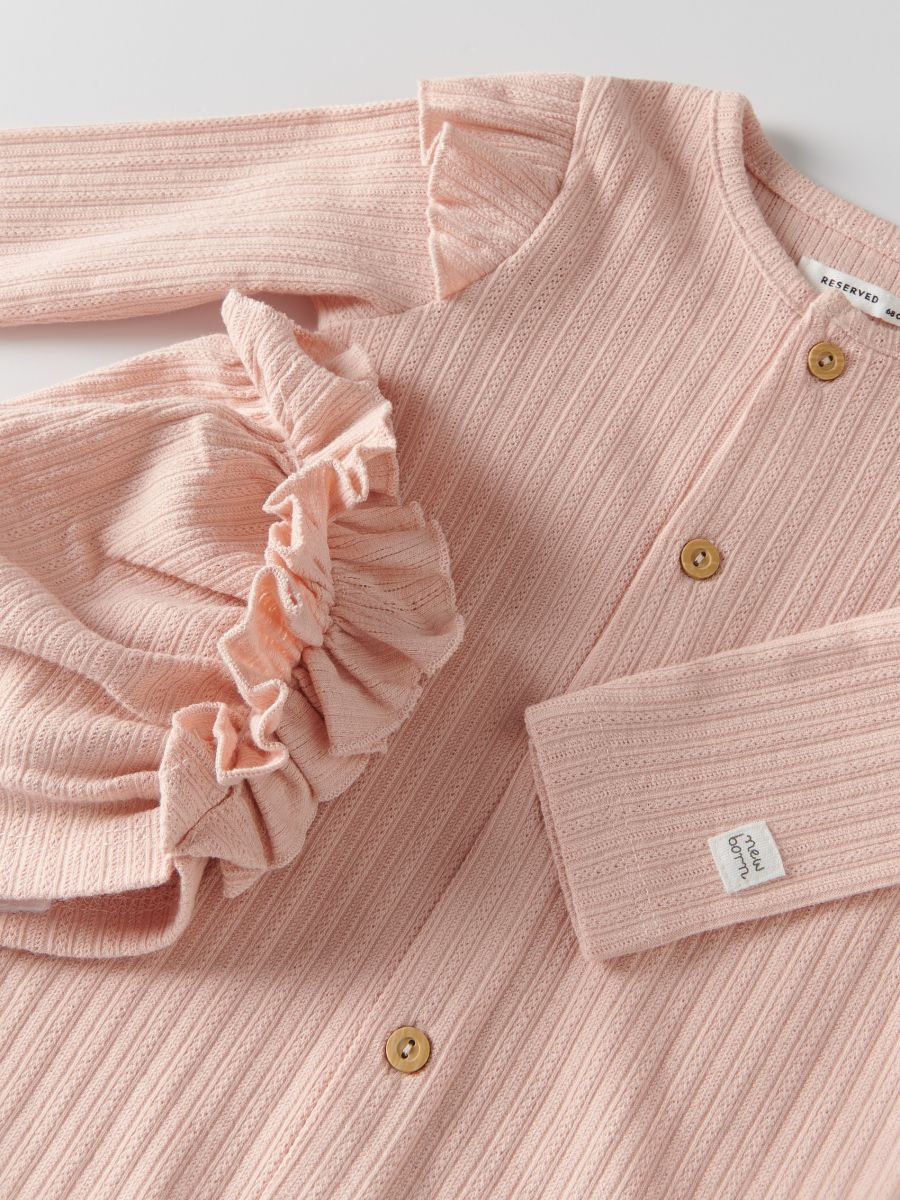 Romper suit and beanie set - pastel pink - RESERVED - 4