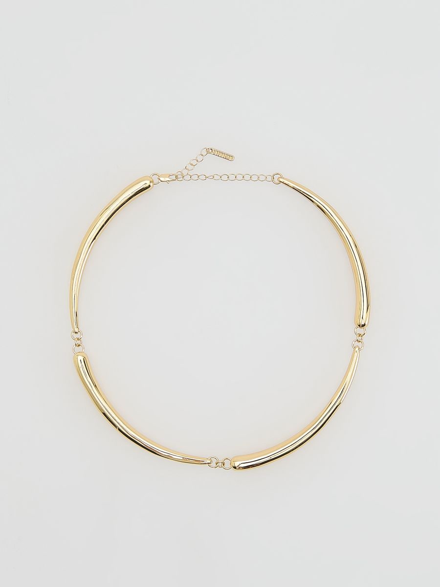 Combined elements necklace - golden - RESERVED