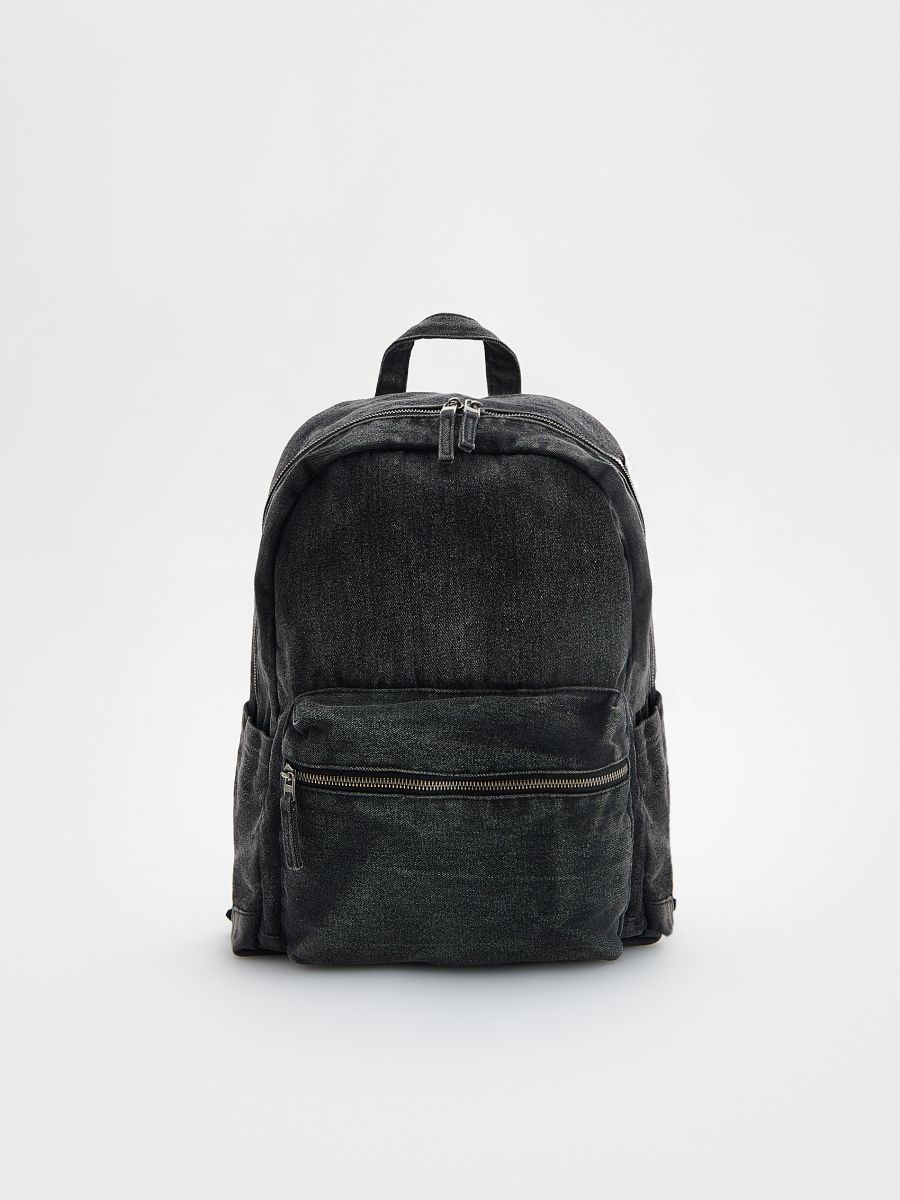 Backpack with handle - dark grey - RESERVED