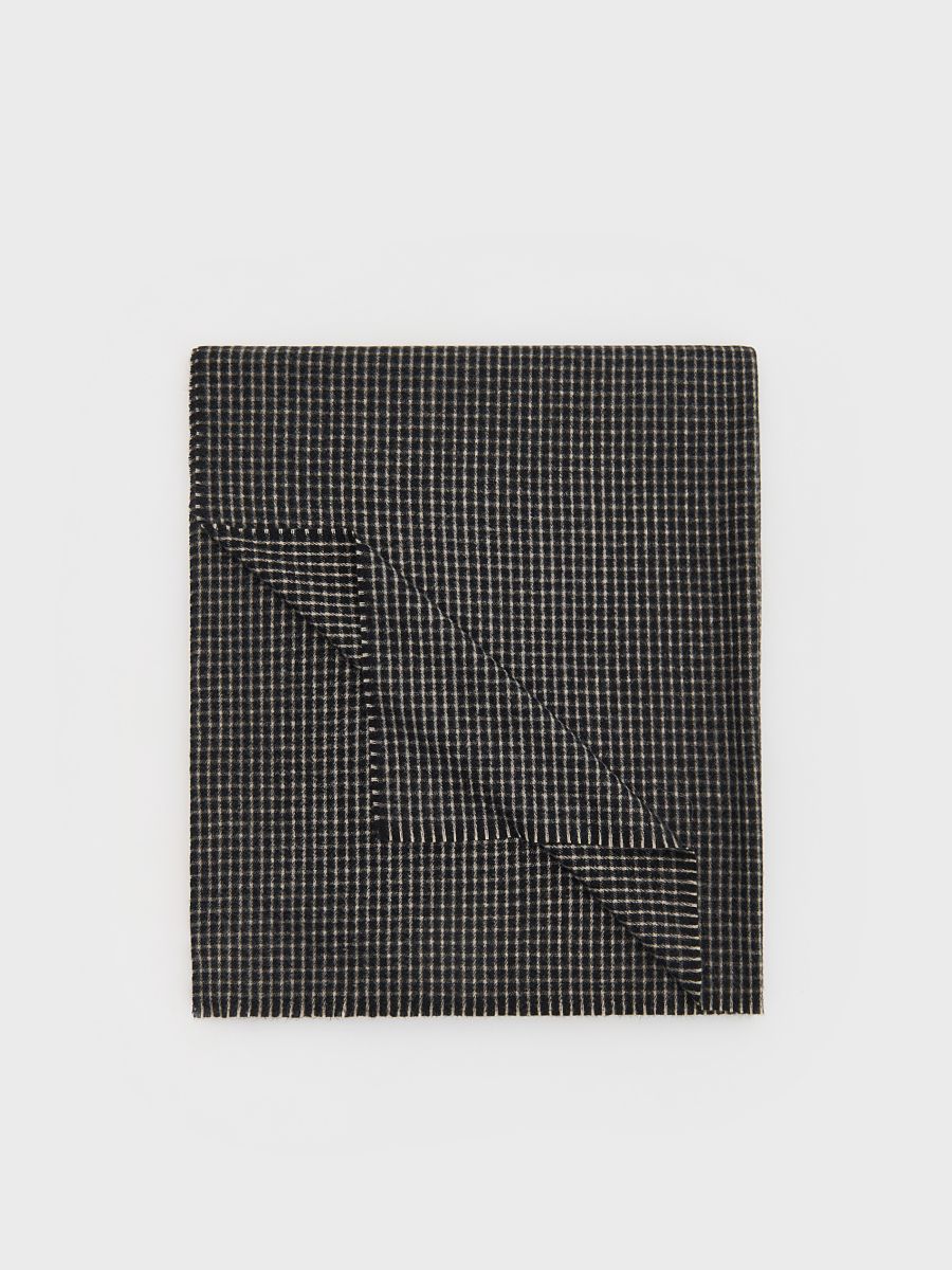 Fine check scarf - black - RESERVED - 3