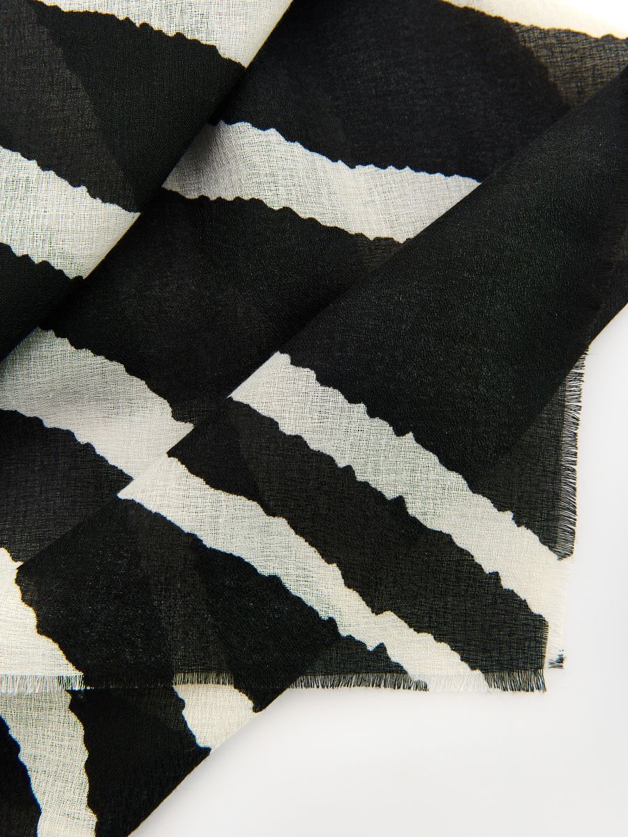 Écharpe à motif - Noir - RESERVED - 4