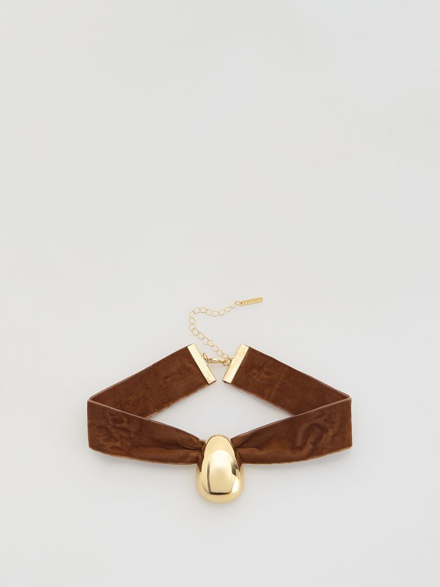 Choker met hanger - meerkleurig - RESERVED