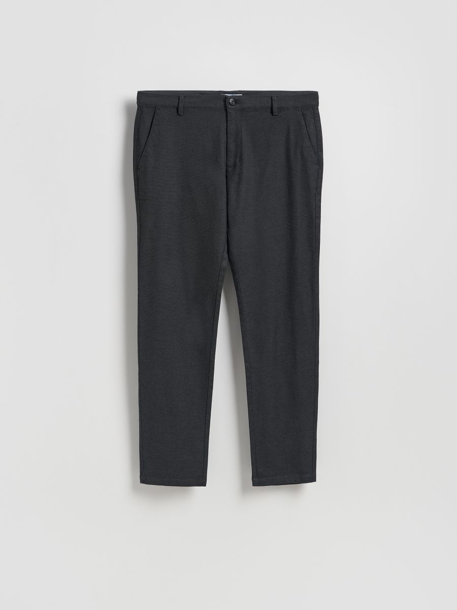 Chino slim fit nadrág - fekete - RESERVED
