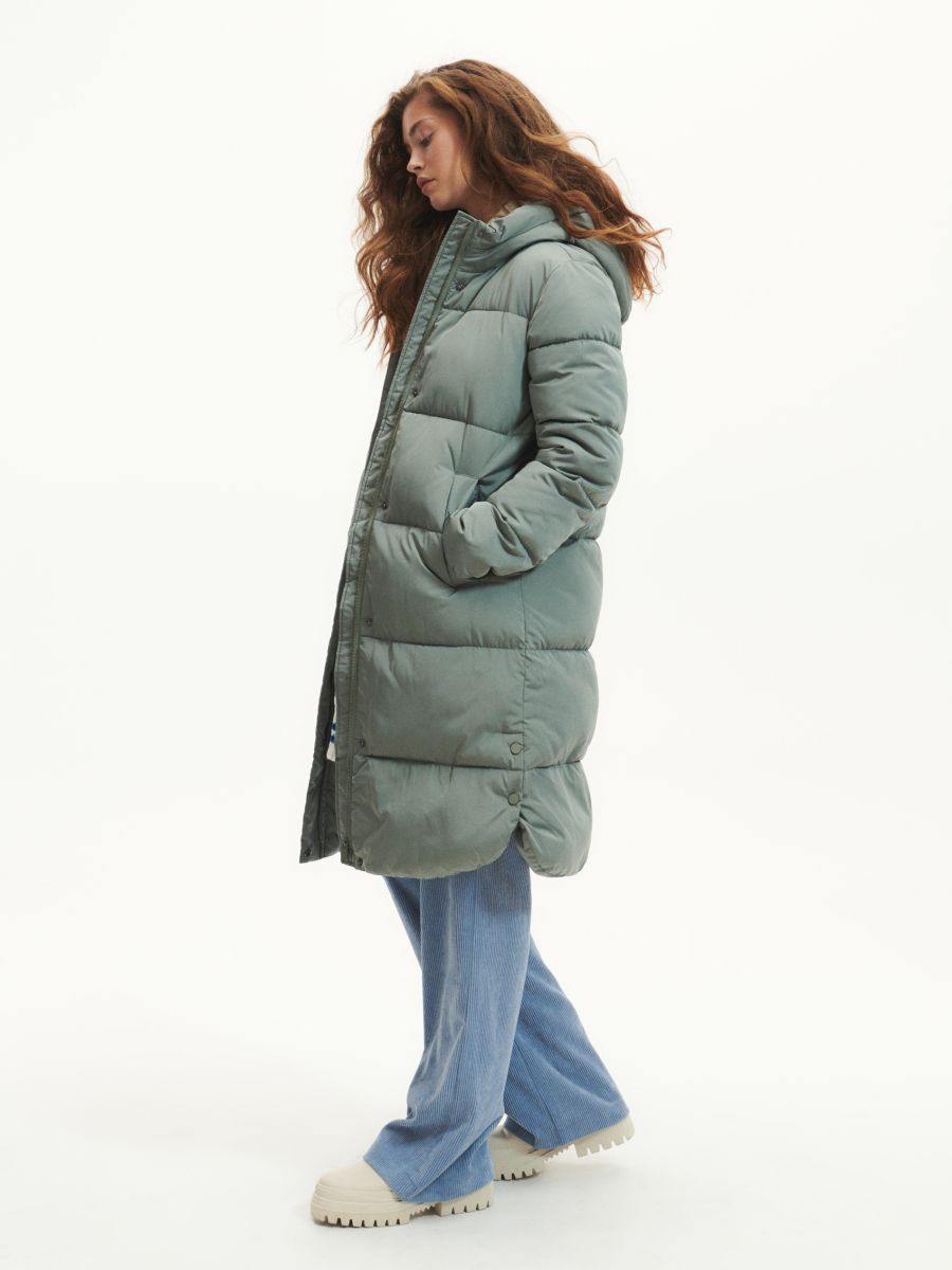 Quilted coat - dusty green - RESERVED - 5