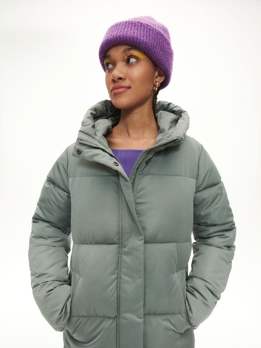 Quilted coat - dusty green - RESERVED - 4