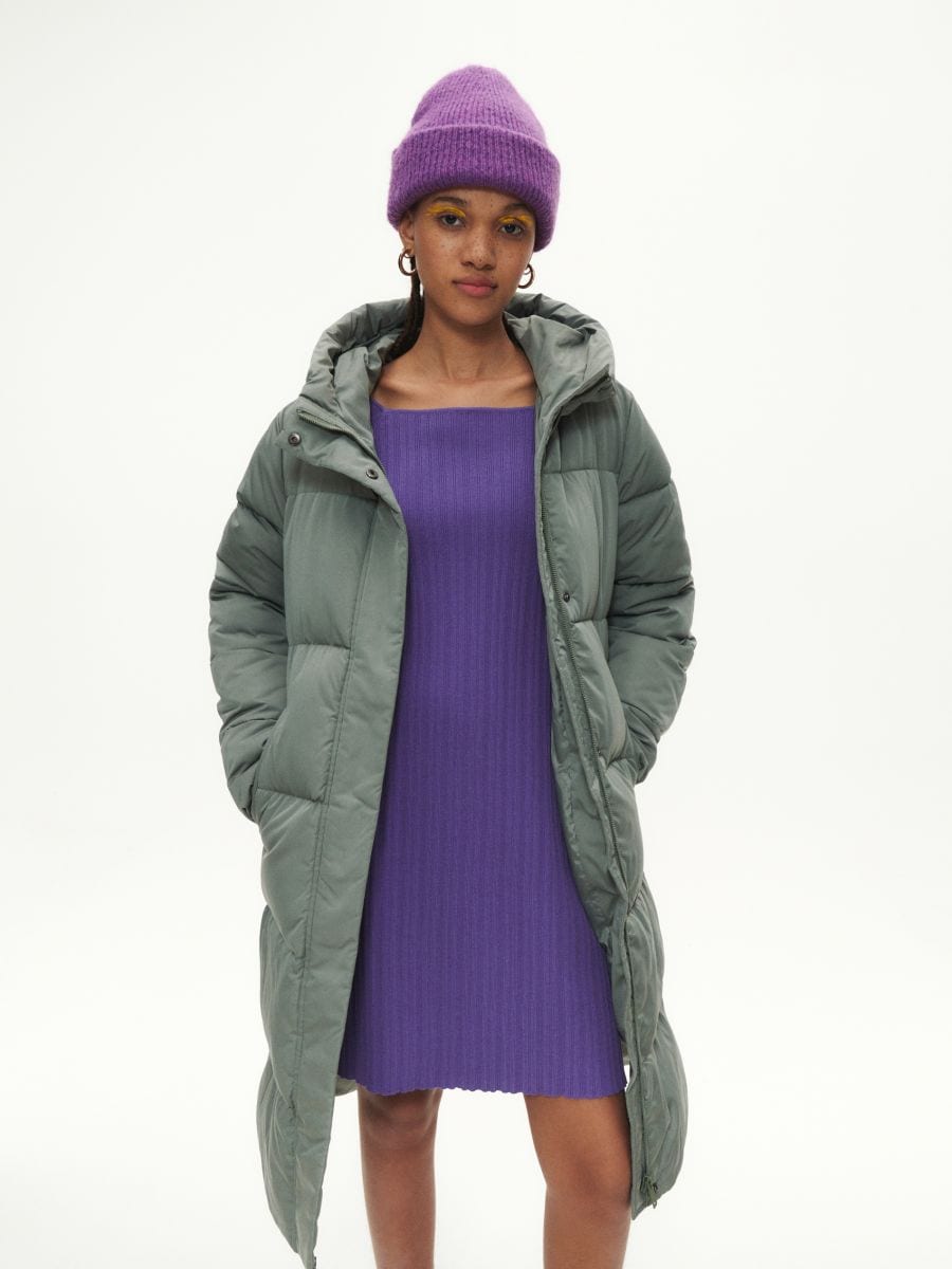 Quilted coat - dusty green - RESERVED - 3
