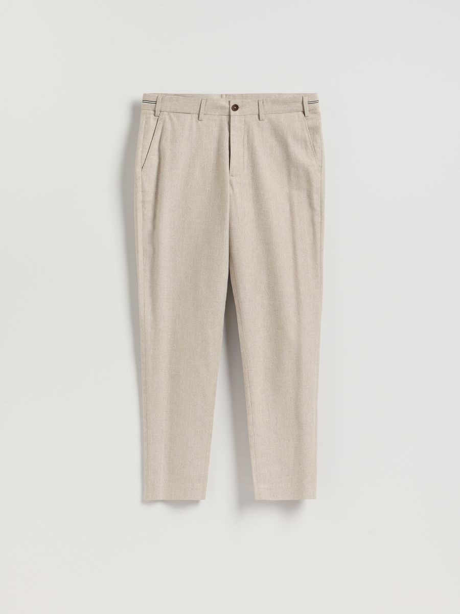 Chino slim fit trousers - beige - RESERVED