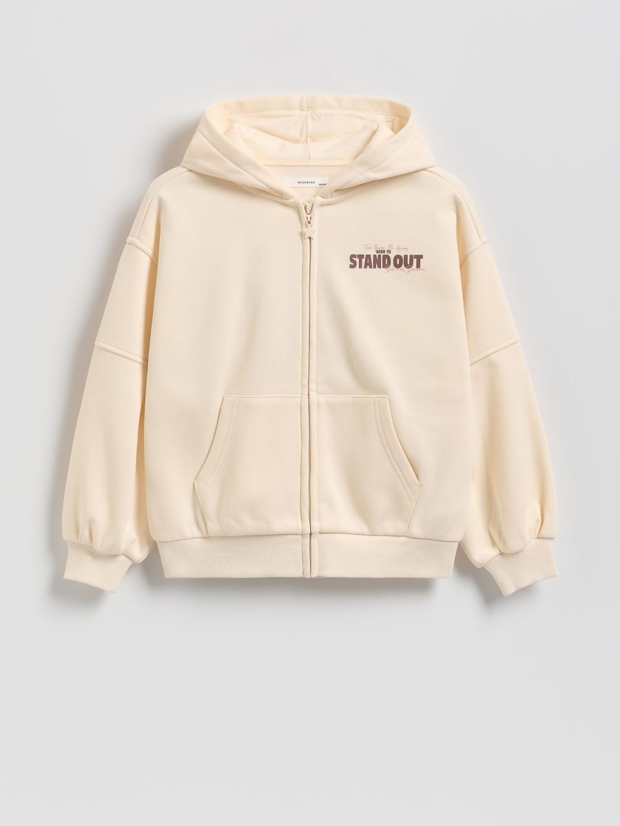 Printed sweatshirt - nude - RESERVED