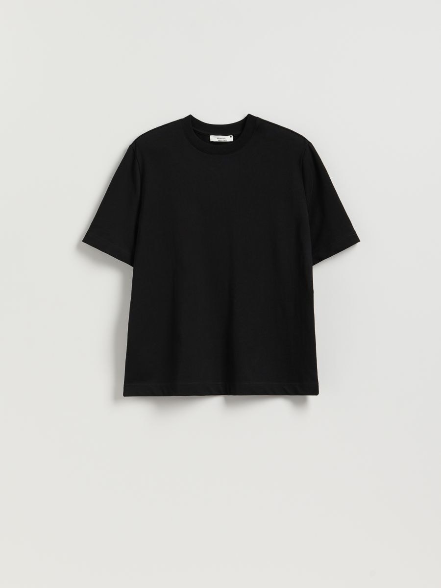 Cotton T-shirt - black - RESERVED