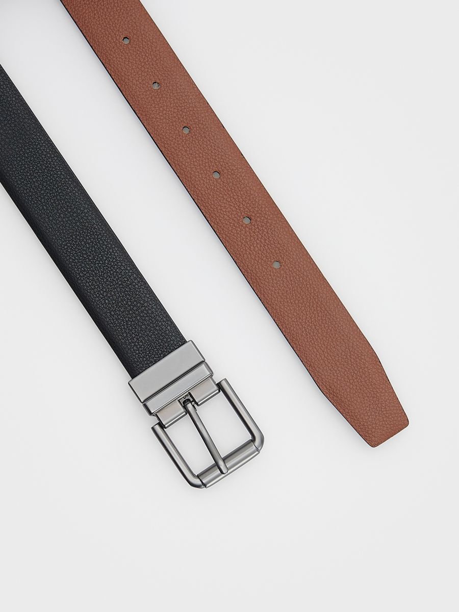 Combined materials belt - black - RESERVED - 2