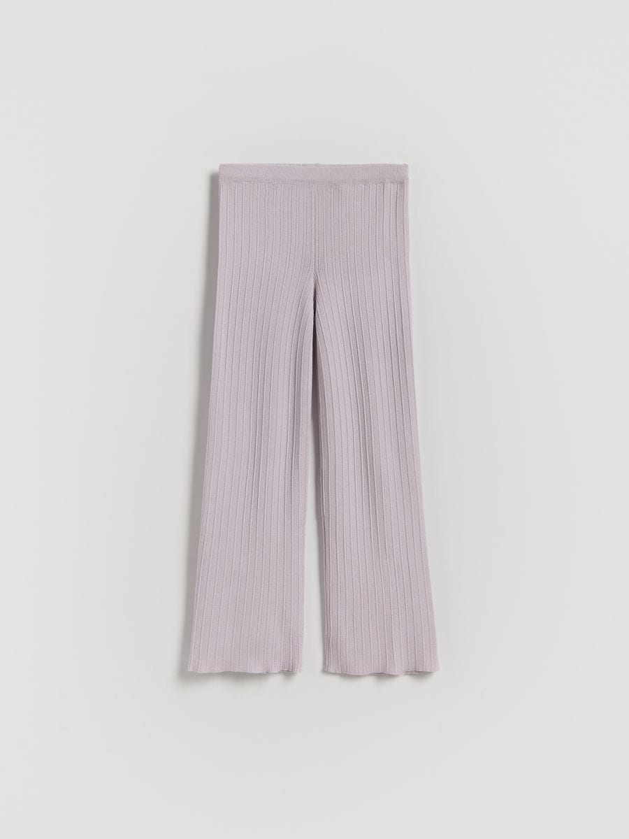 Viscose blend jersey trousers - lavender - RESERVED