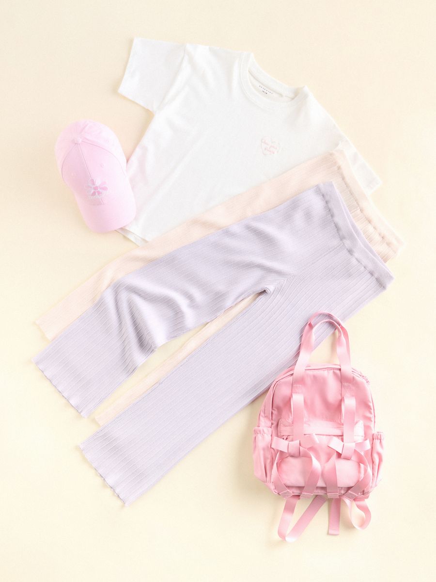 Viscose blend jersey trousers - lavender - RESERVED