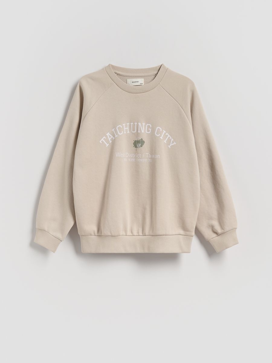 Bedrucktes Sweatshirt - beige - RESERVED