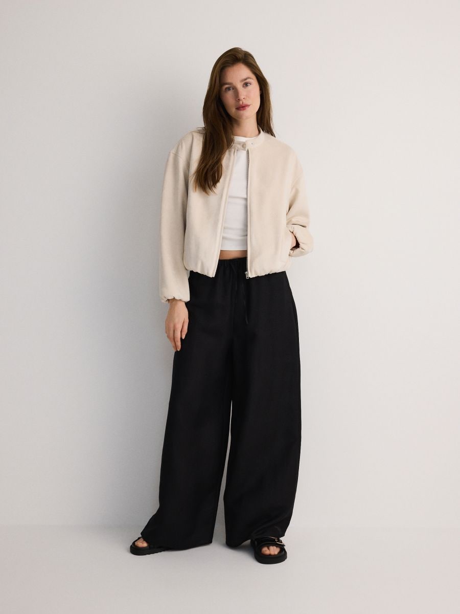 Veste en imitation daim - crème - RESERVED - 2