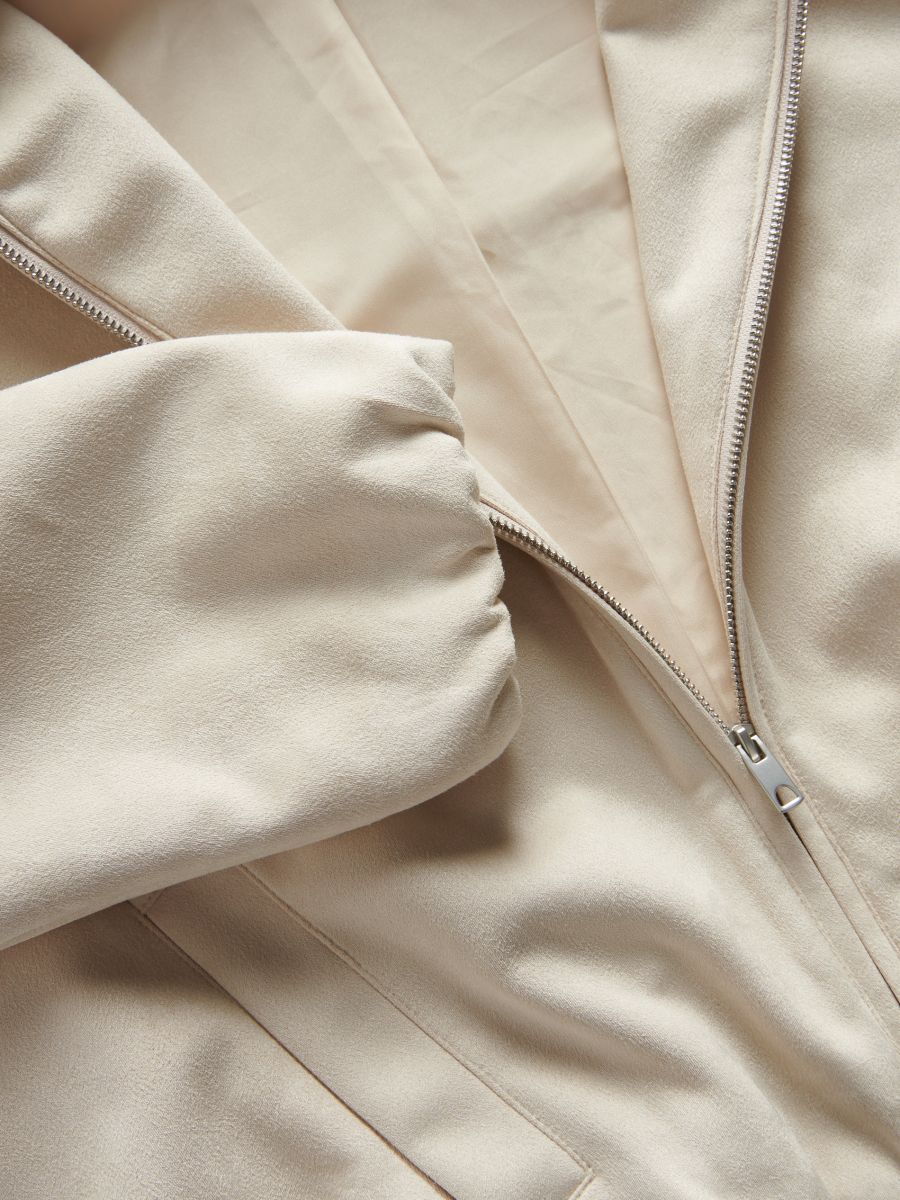 Veste en imitation daim - crème - RESERVED - 6