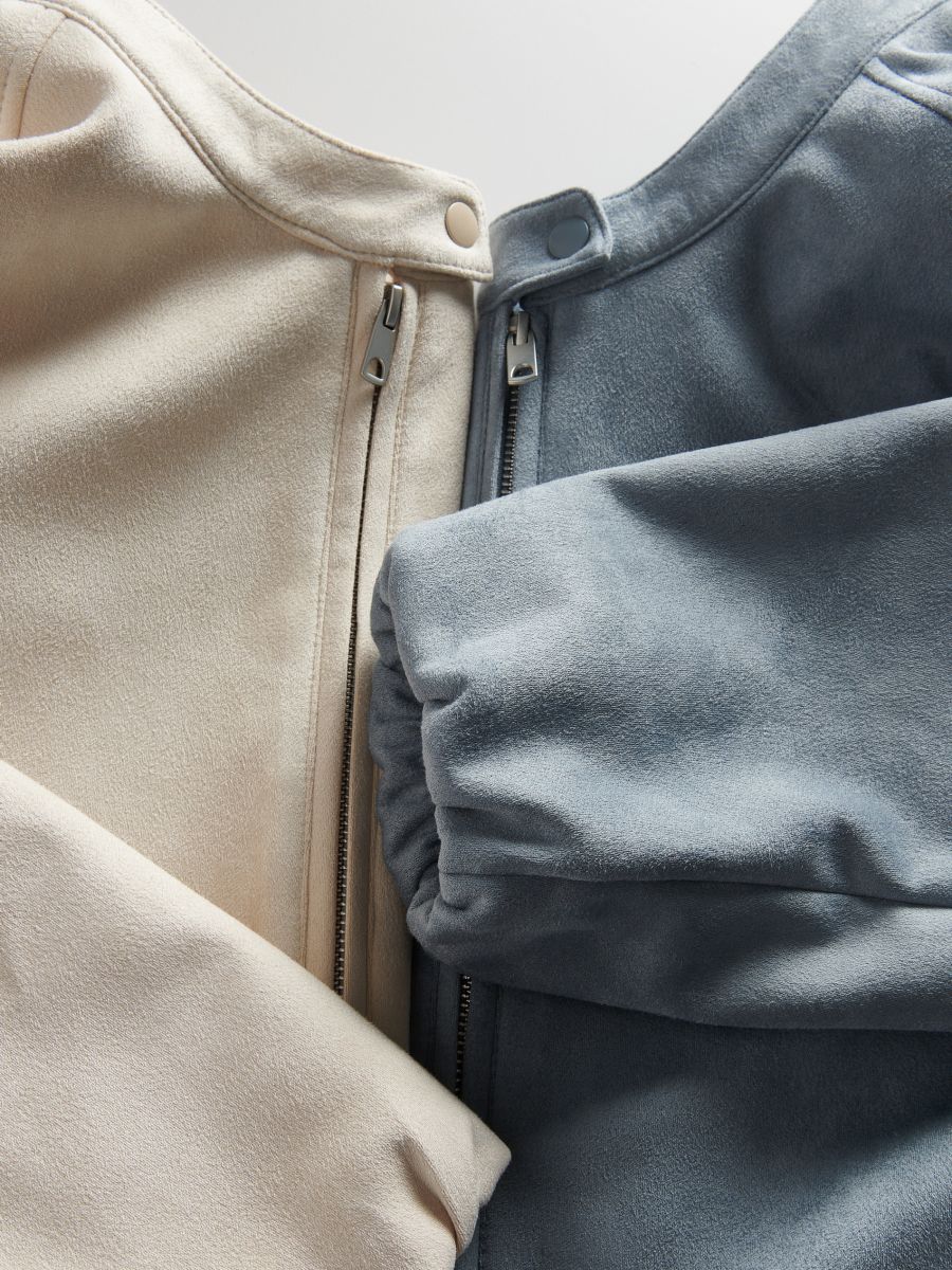 Veste en imitation daim - crème - RESERVED - 7