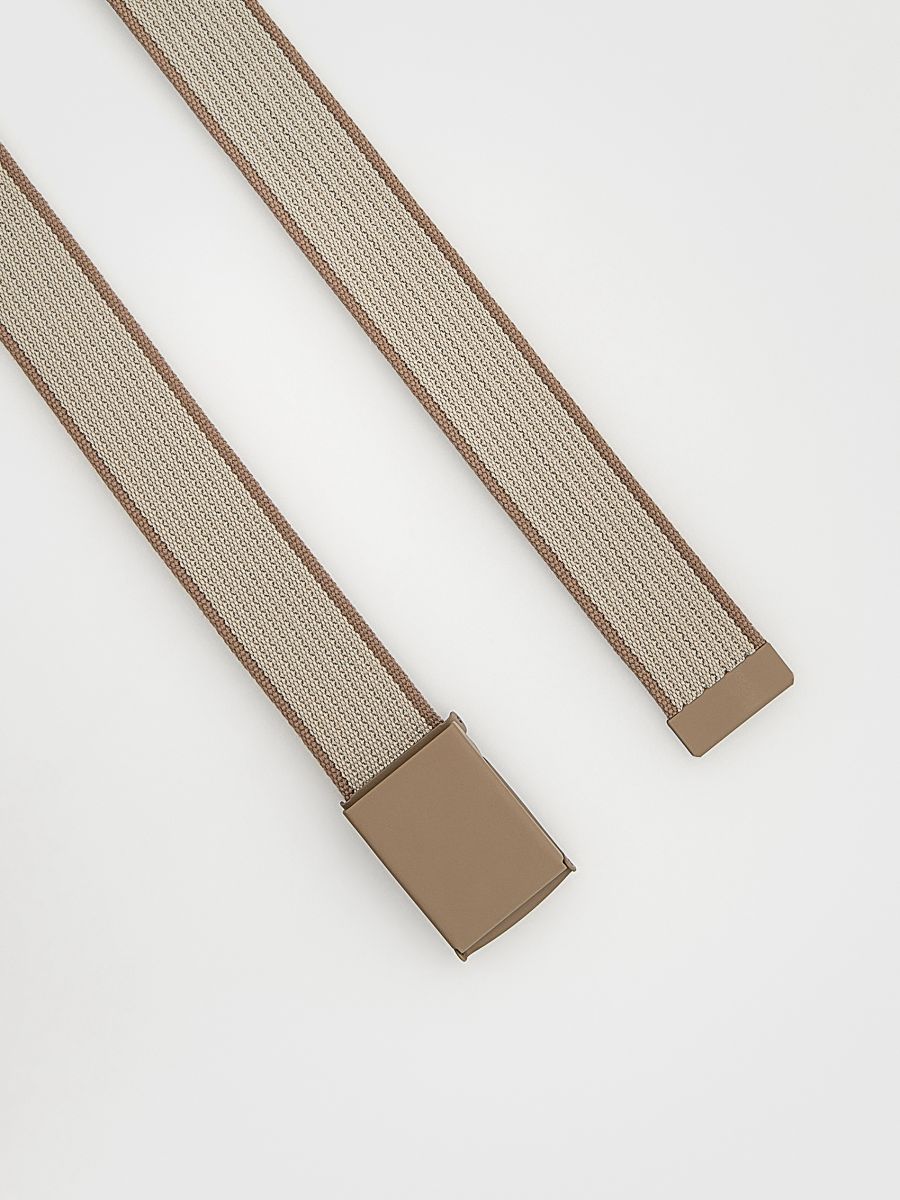 Webbing belt with buckle - beige - RESERVED - 2