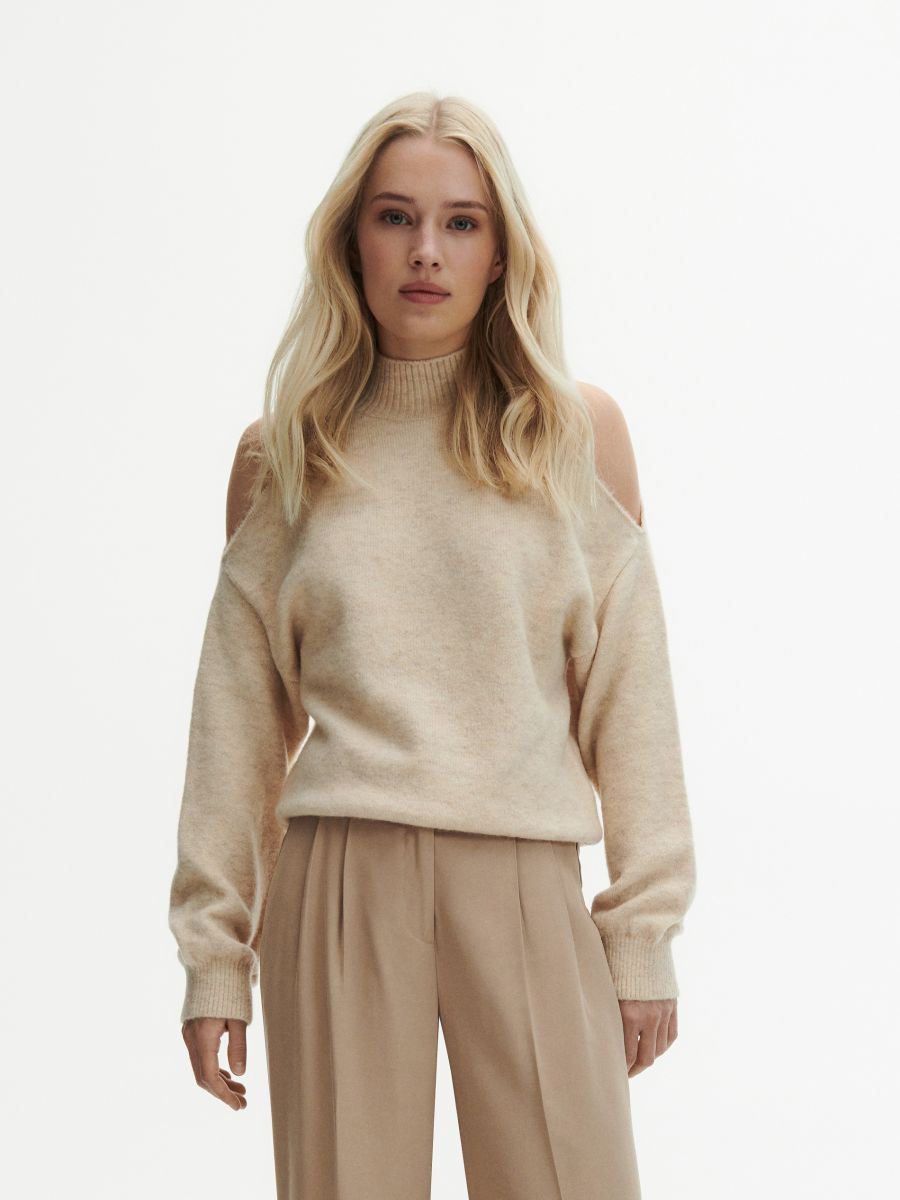 Cold shoulder jumper - nude - RESERVED - 5