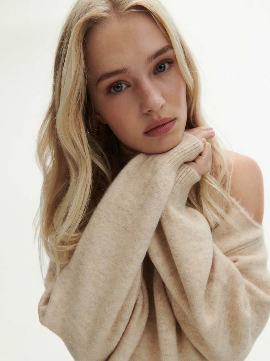 Cold shoulder jumper - nude - RESERVED - 4