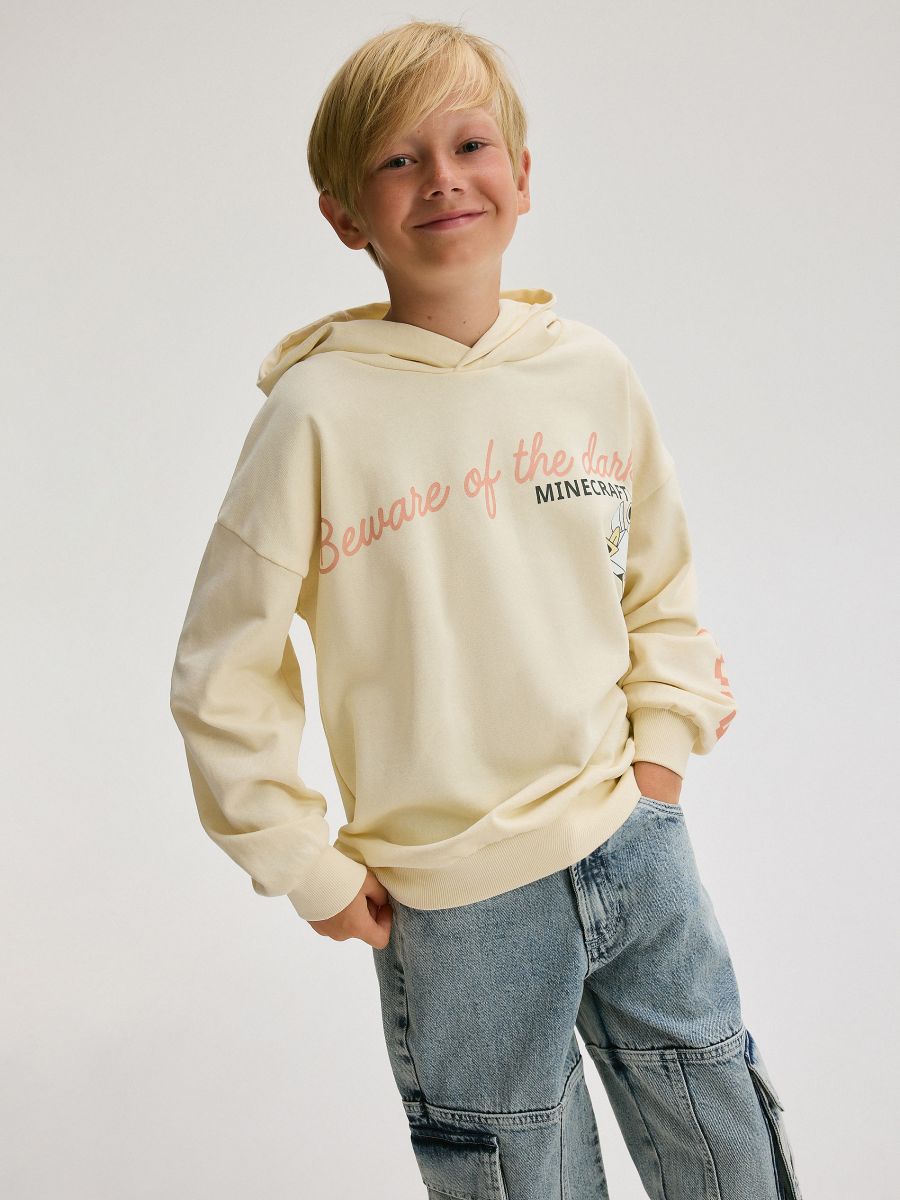 Minecraft oversized hoodie - cream - RESERVED - 4
