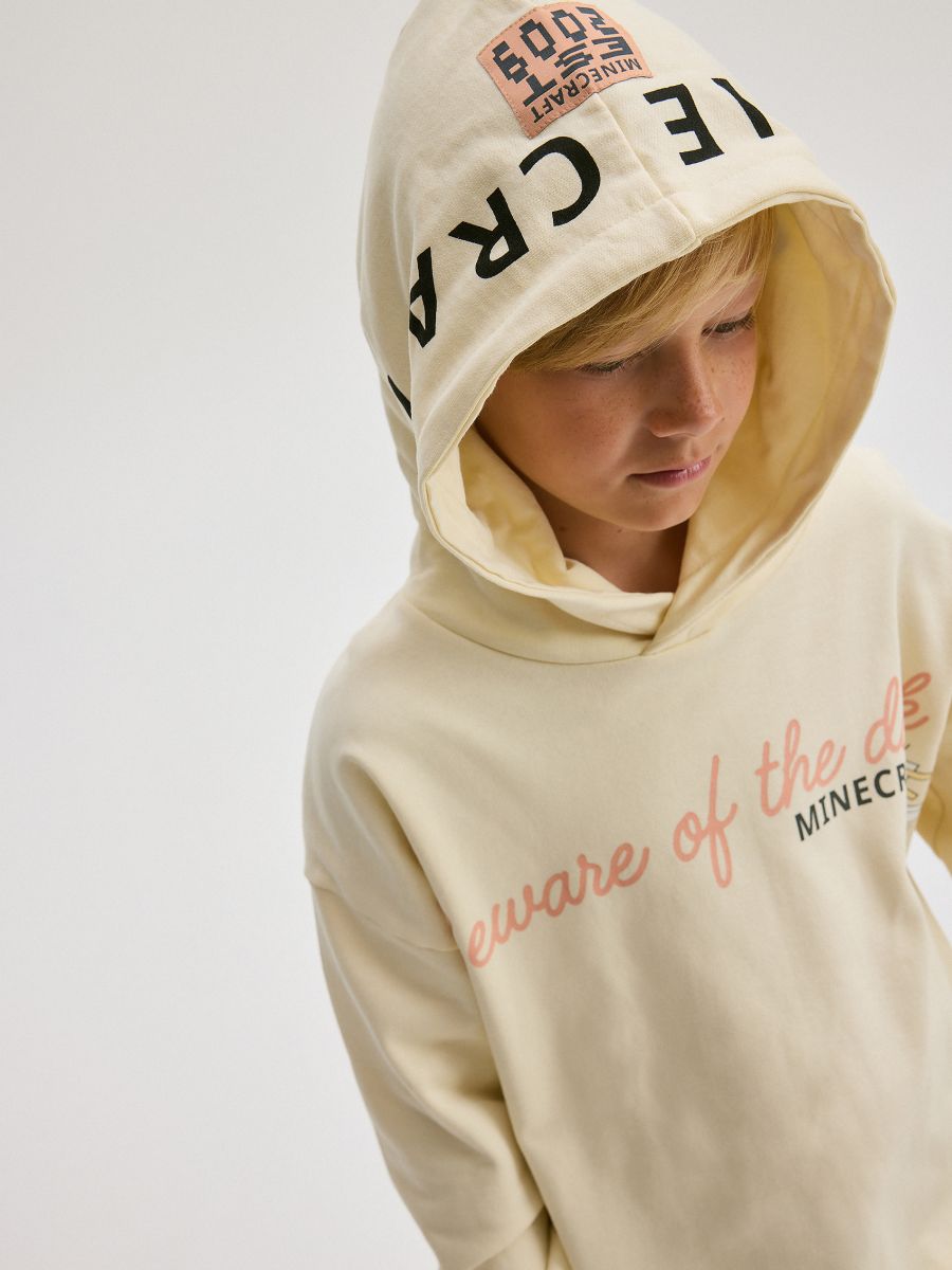 Minecraft oversized hoodie - cream - RESERVED - 5