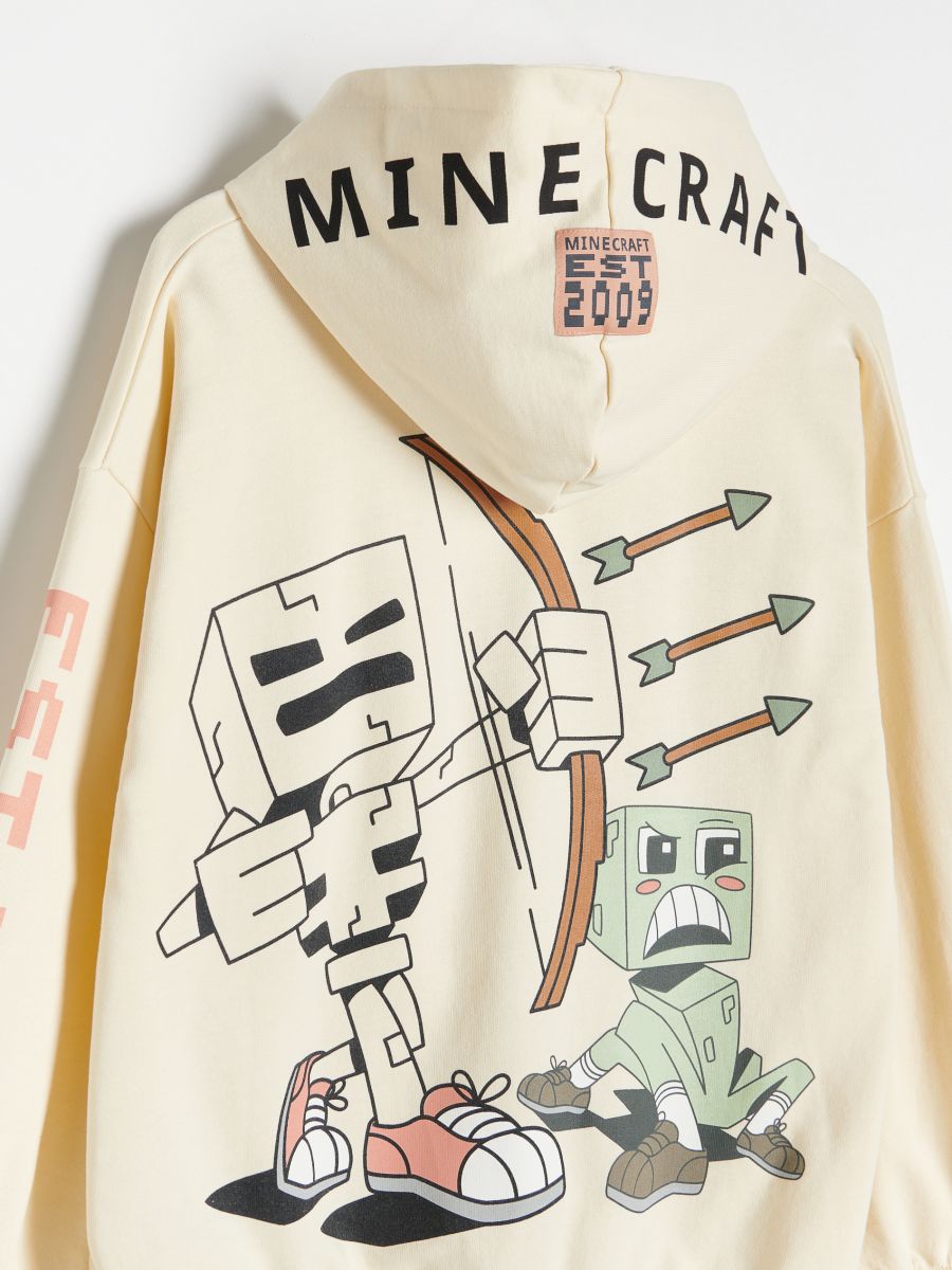 Minecraft oversized hoodie - cream - RESERVED - 6