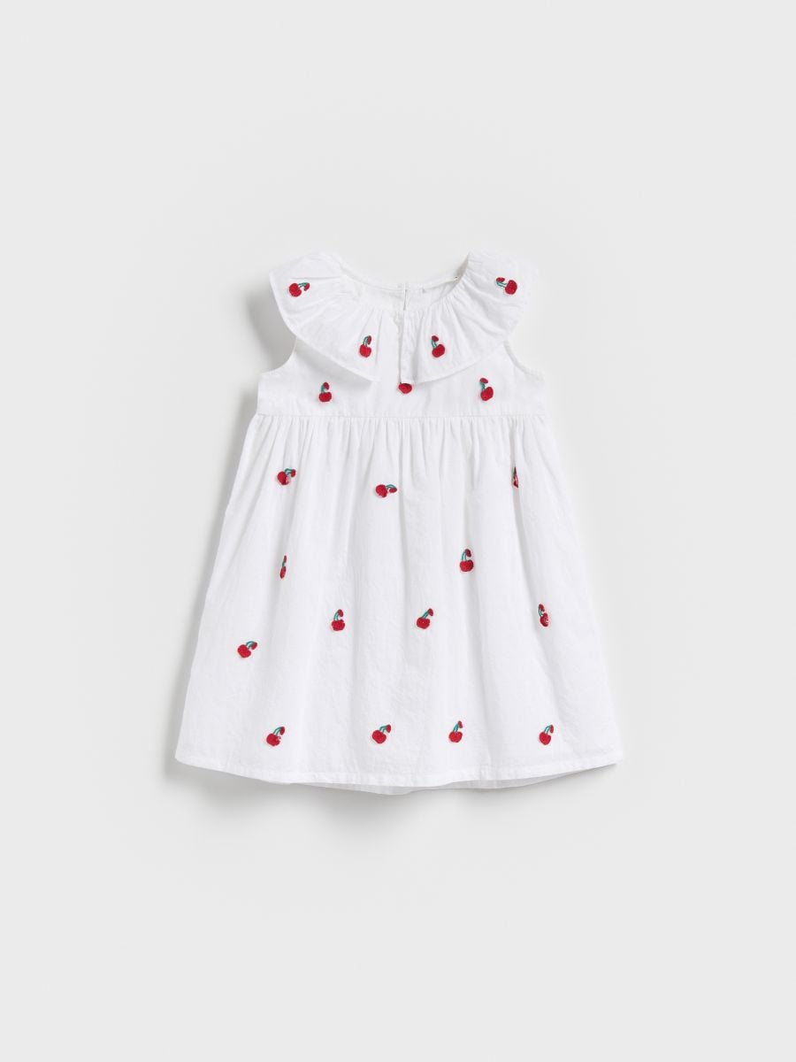 Rochie cu model brodat - crem - RESERVED