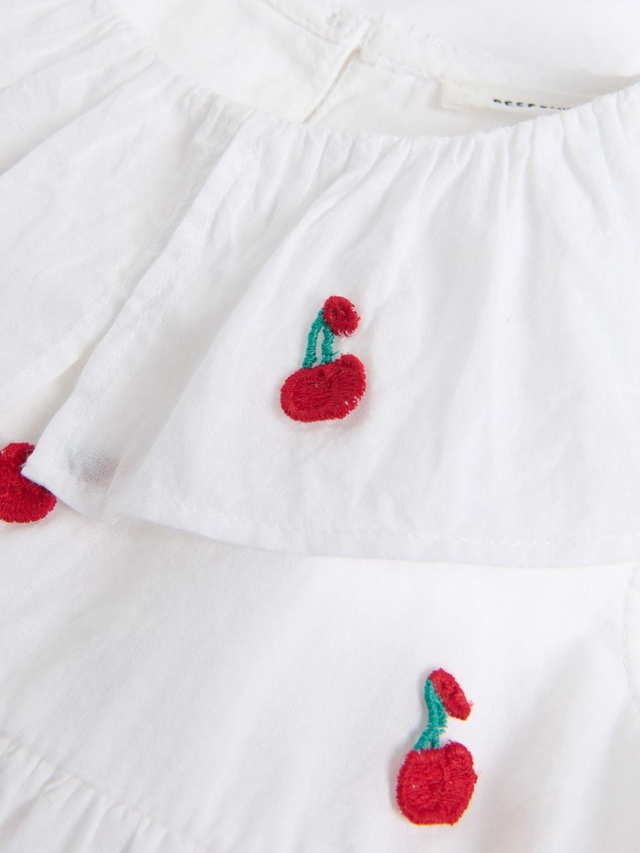 Dress with embroidered pattern - cream - RESERVED - 5