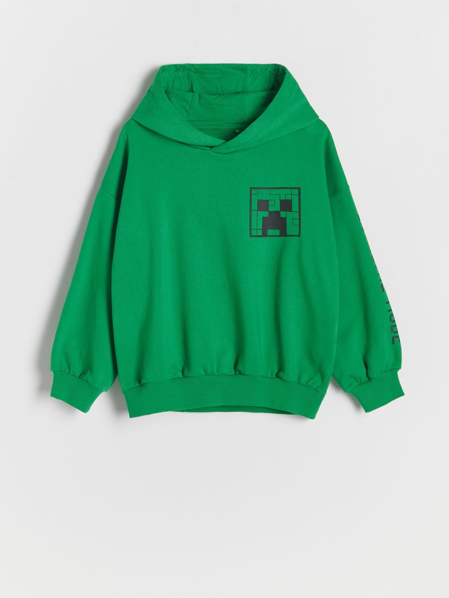 Hoodie Minecraft - grün - RESERVED