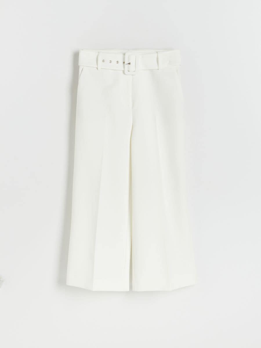 Trousers with belt - white - RESERVED - 3