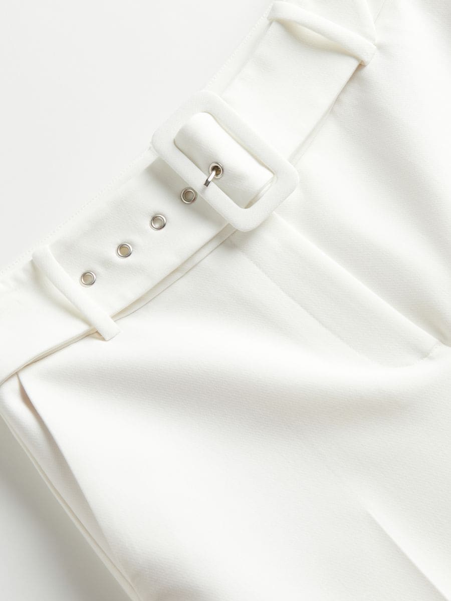 Trousers with belt - white - RESERVED - 4