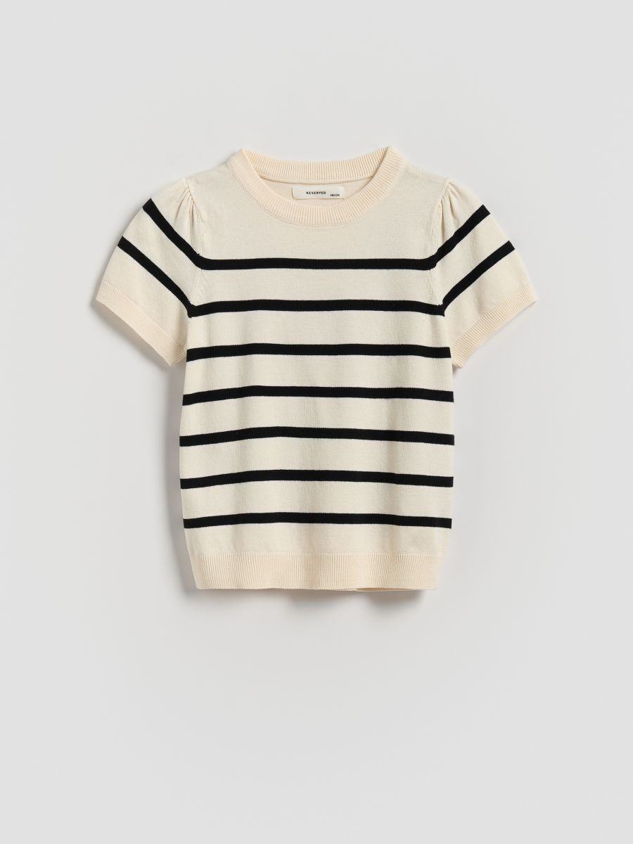 Short-sleeved sweater - multicolor - RESERVED