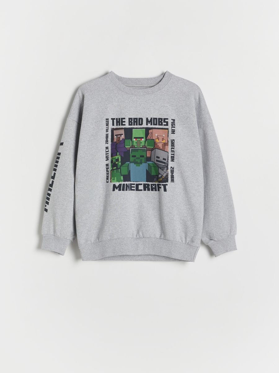 Sweatshirt med Minecraft-tryck - light grey - RESERVED