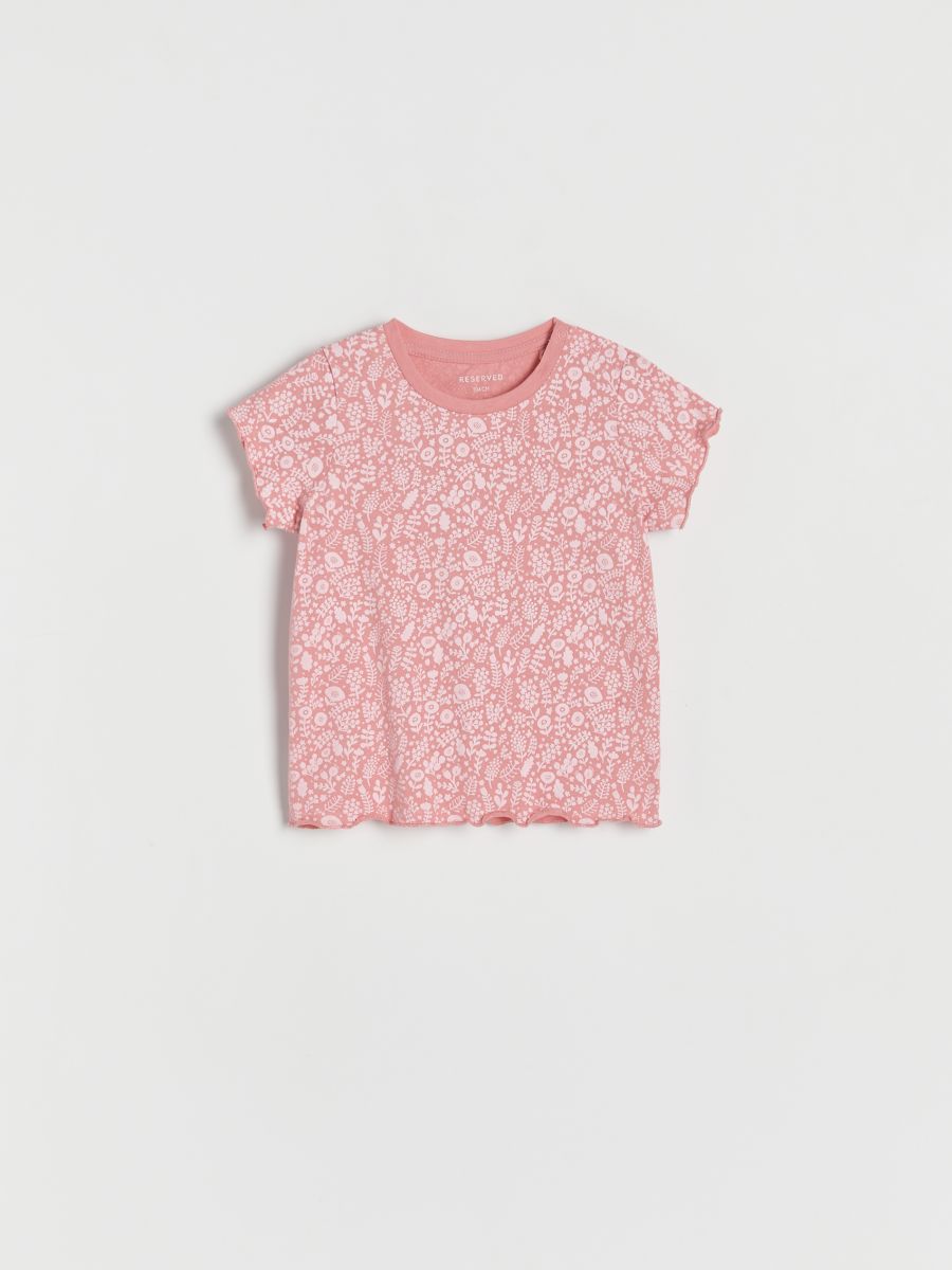 T-shirt with print - coral - RESERVED - 2
