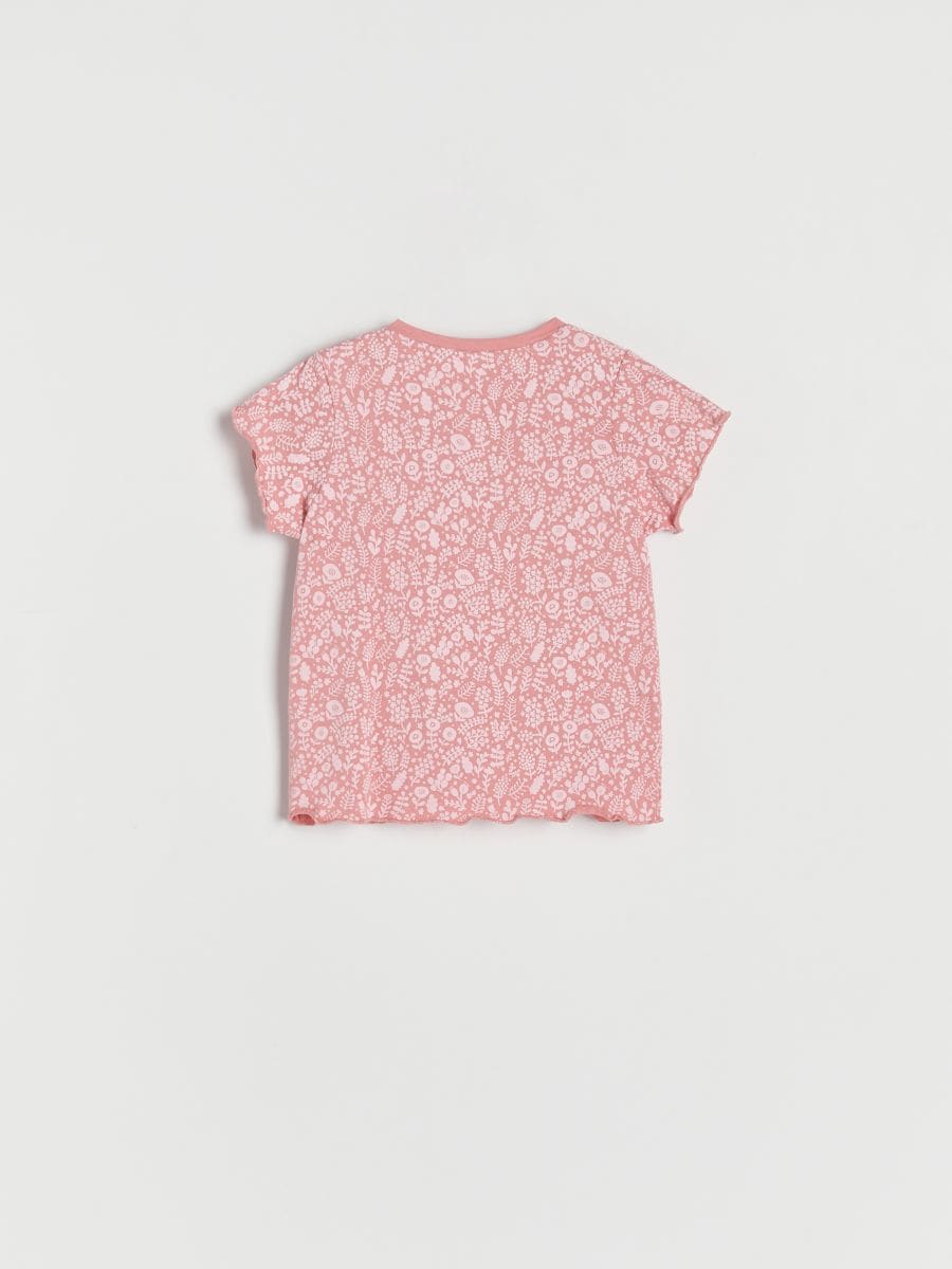T-shirt with print - coral - RESERVED - 3