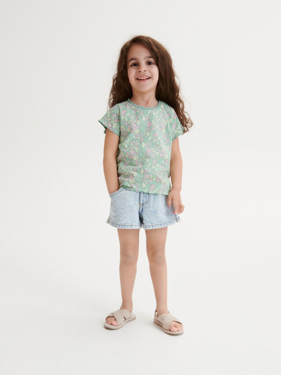 T-shirt with print - light green - RESERVED - 5