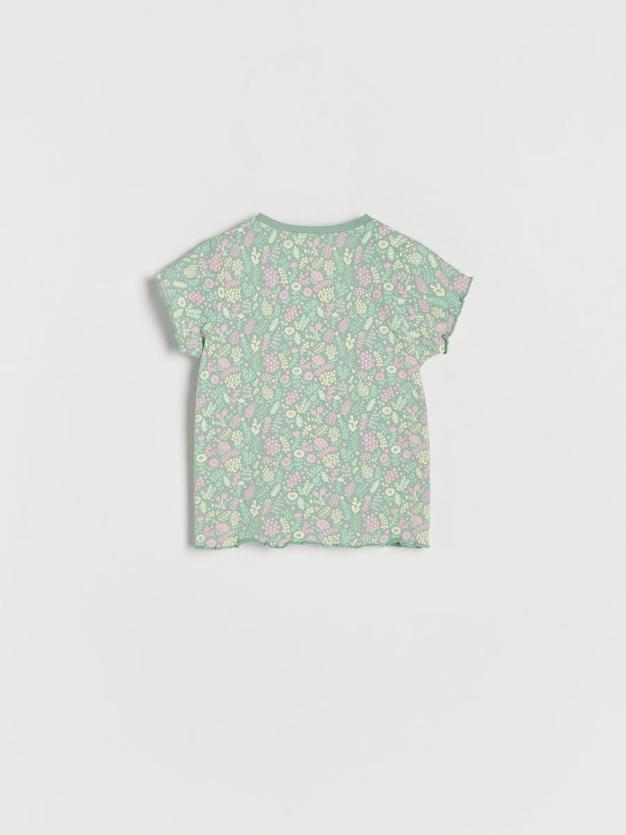 T-shirt with print - light green - RESERVED - 2