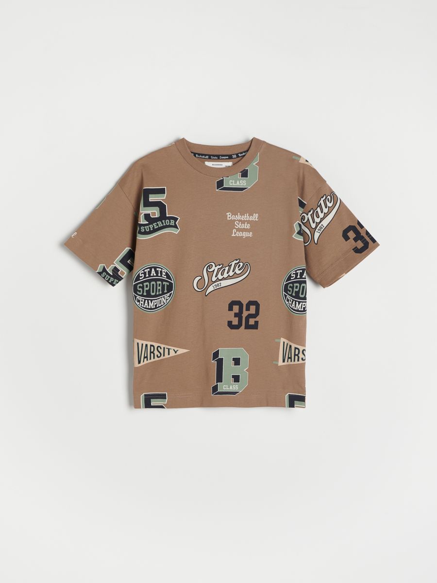 T-shirt with print - brown - RESERVED - 2