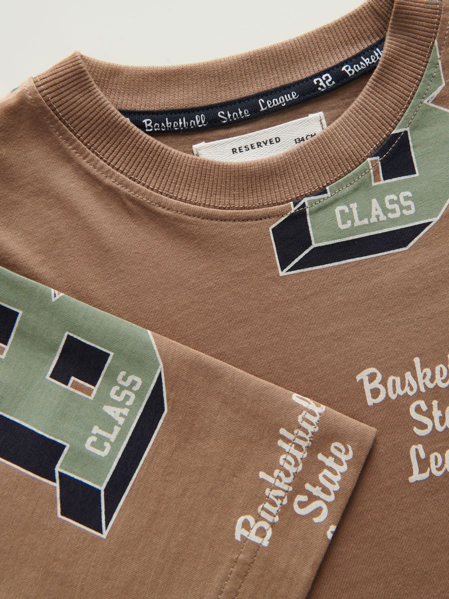 T-shirt with print - brown - RESERVED - 5