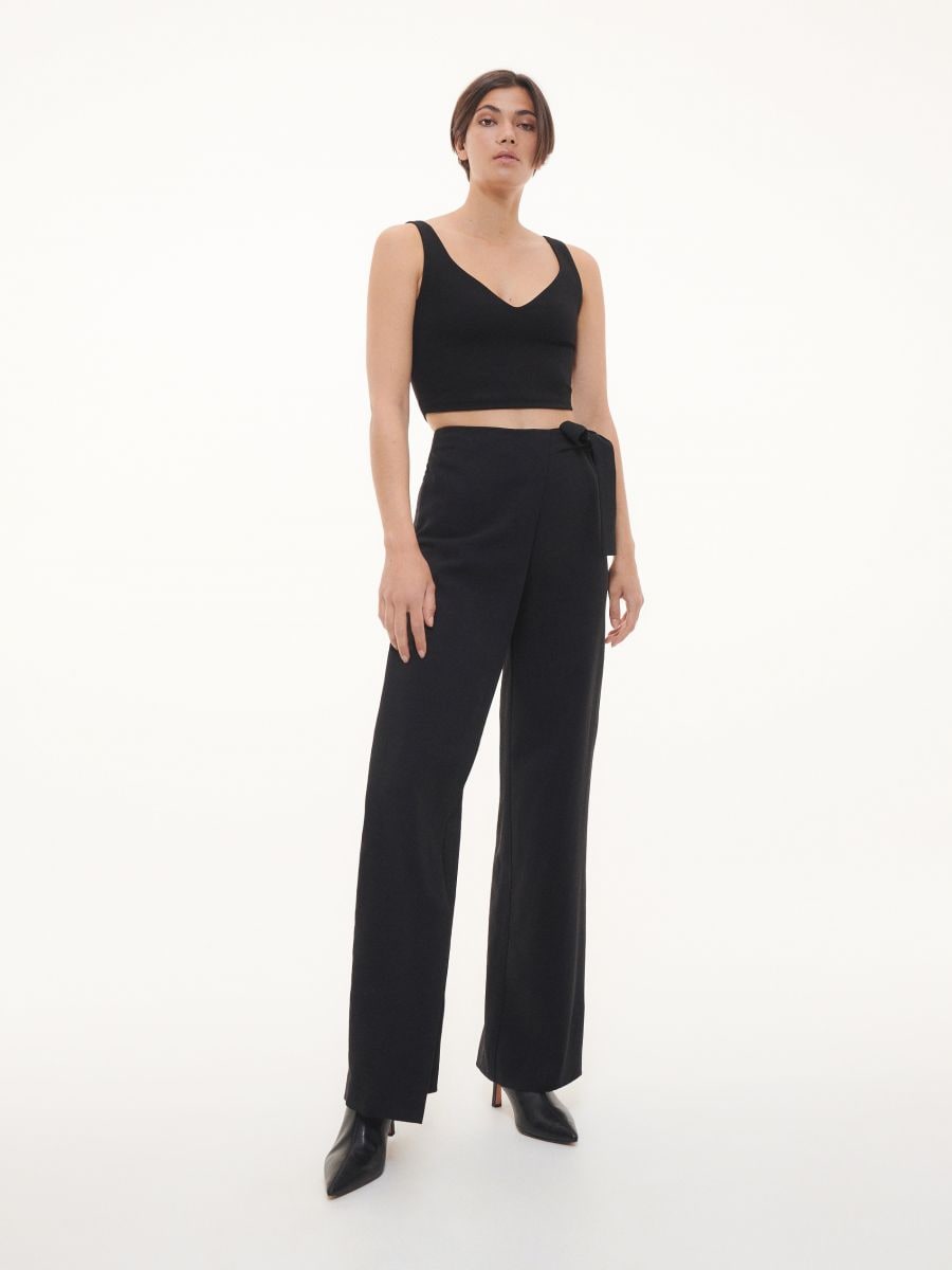 Trousers with jacquard belt Color black - RESERVED - 2677M-99X