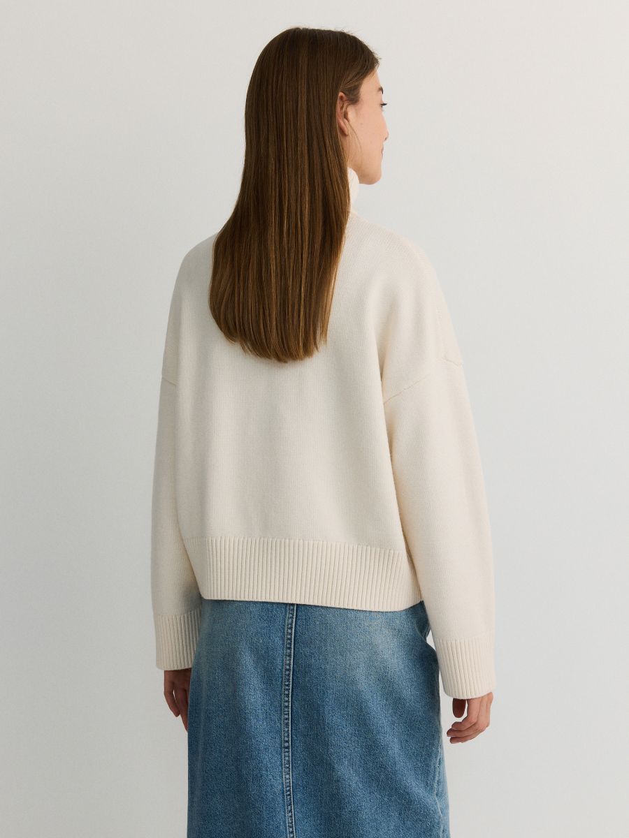 Sweter oversize - kremowy - RESERVED - 3
