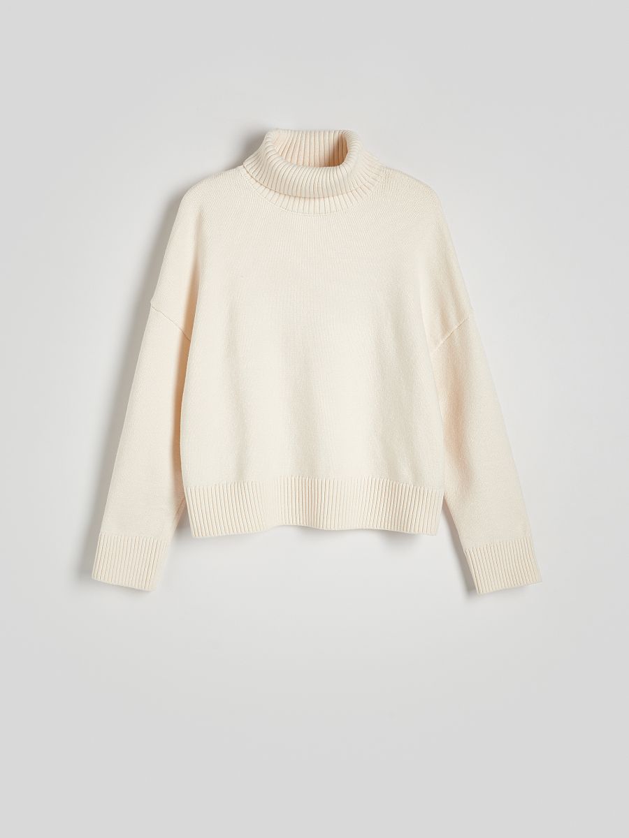 Sweter oversize - kremowy - RESERVED - 4
