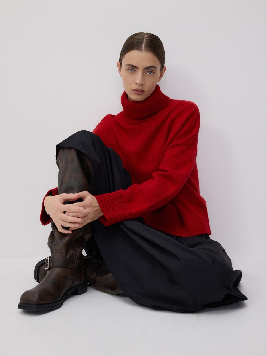 Oversized jumper - red - RESERVED