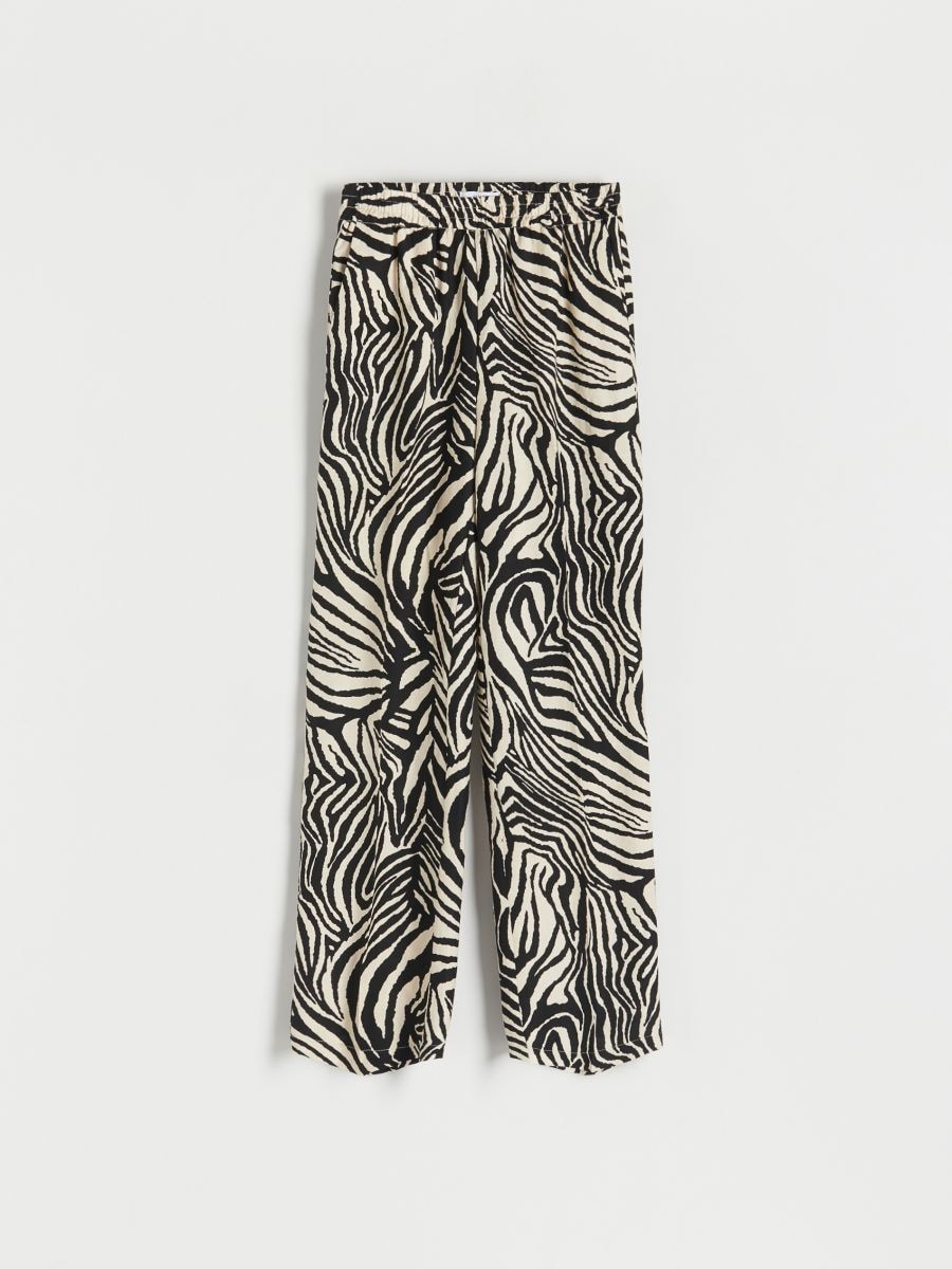 Linen rich trousers - multicolor - RESERVED - 4