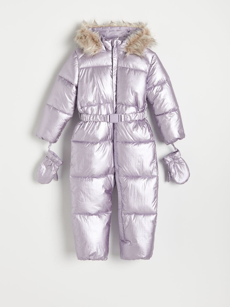 Quilted snowsuit with insulation - lavender - RESERVED - 2