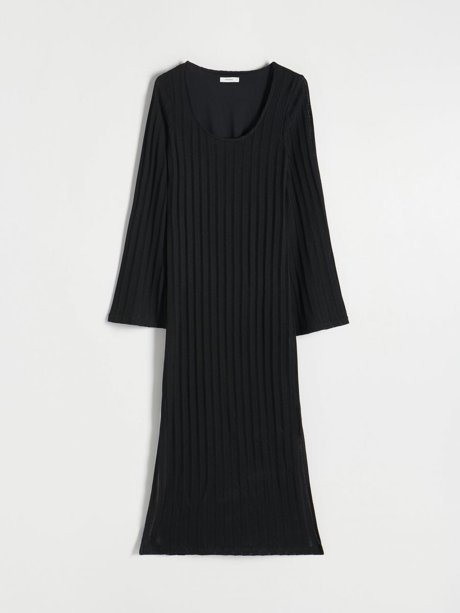 Strickkleid Midi - schwarz - RESERVED - 4