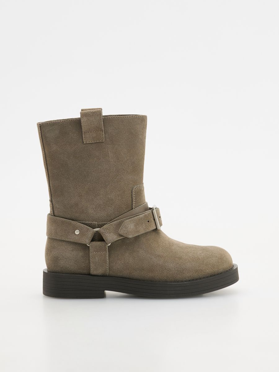 LADIES` ANKLE BOOTS - light olive - RESERVED - 2