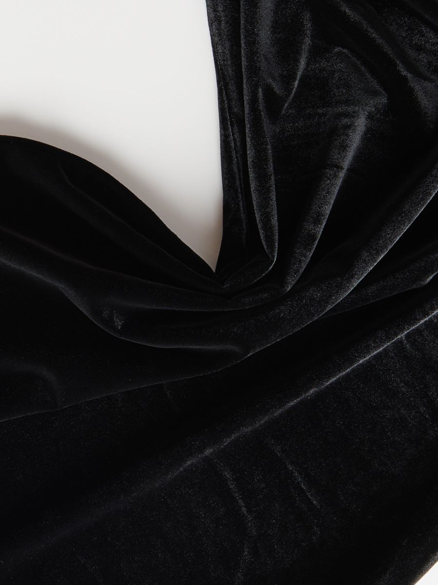 Rochie cu umerii goi - negru - RESERVED - 6