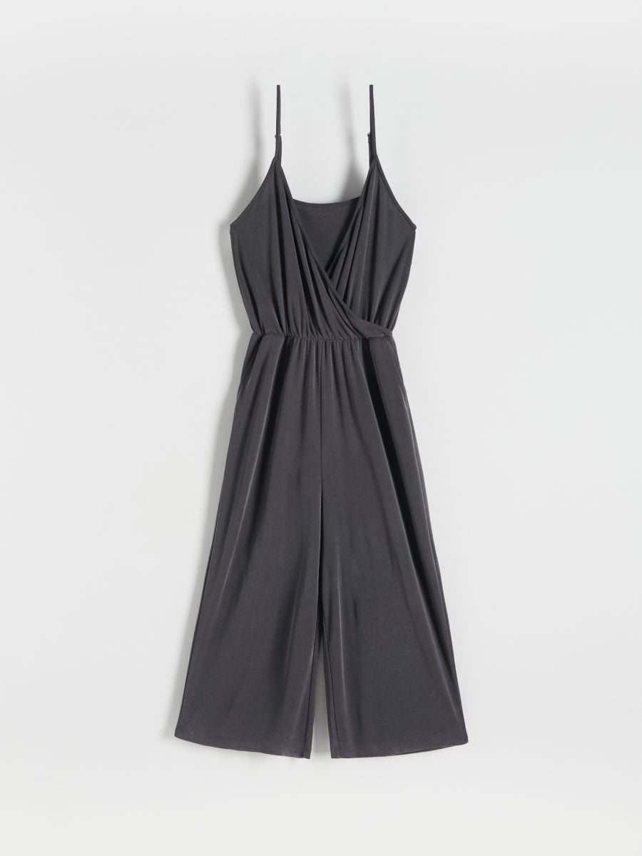 Wrap jumpsuit - dark grey - RESERVED - 4